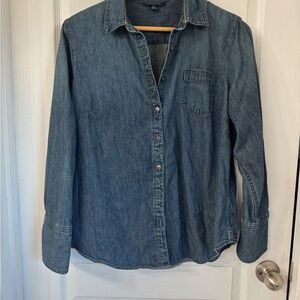 Lands' End Blue Denim Shirt